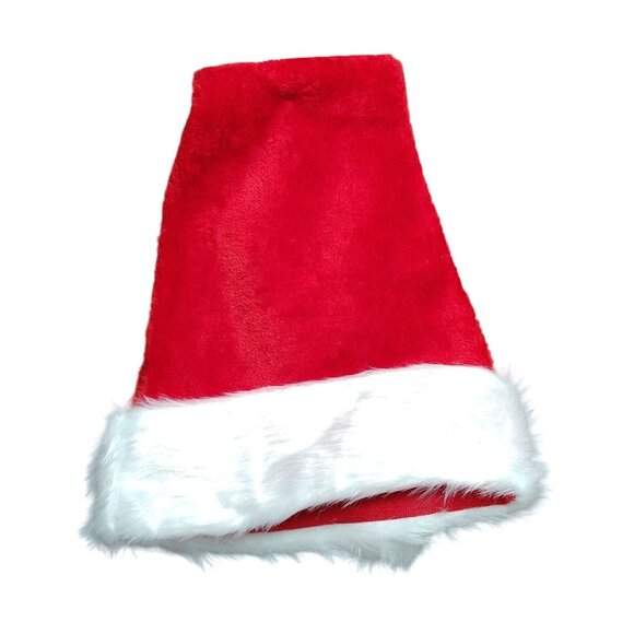 Merry Brite Adult 30 inch Red and White Plush Santa Hat with Pom Pom - Picture 2 of 4